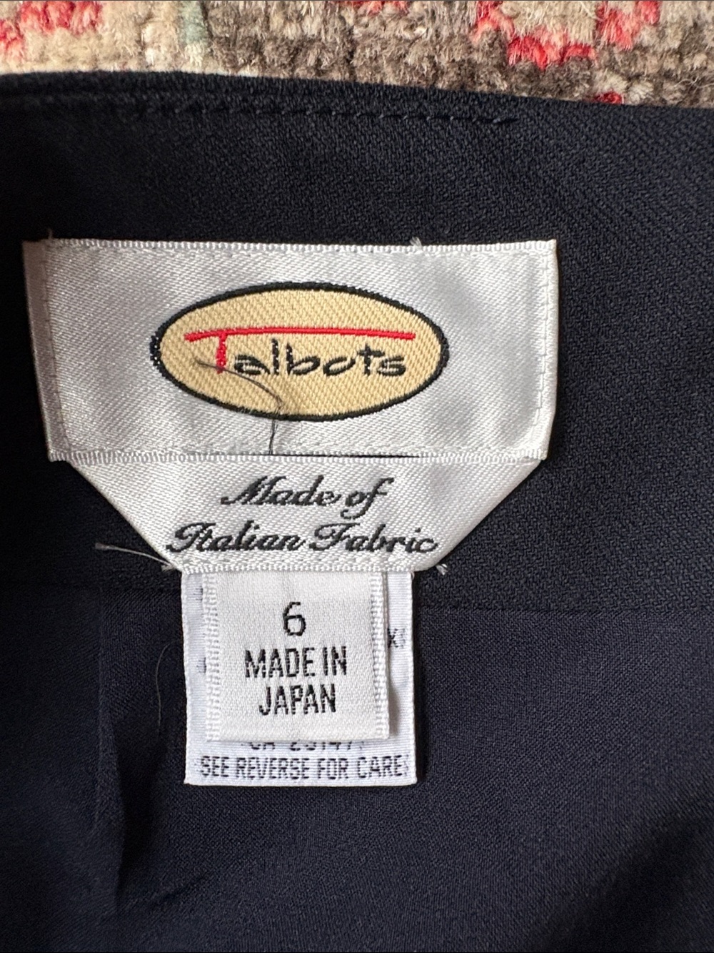 Talbots Italian Wool Navy Pencil Skirt Sz 6 - Picture 7 of 8